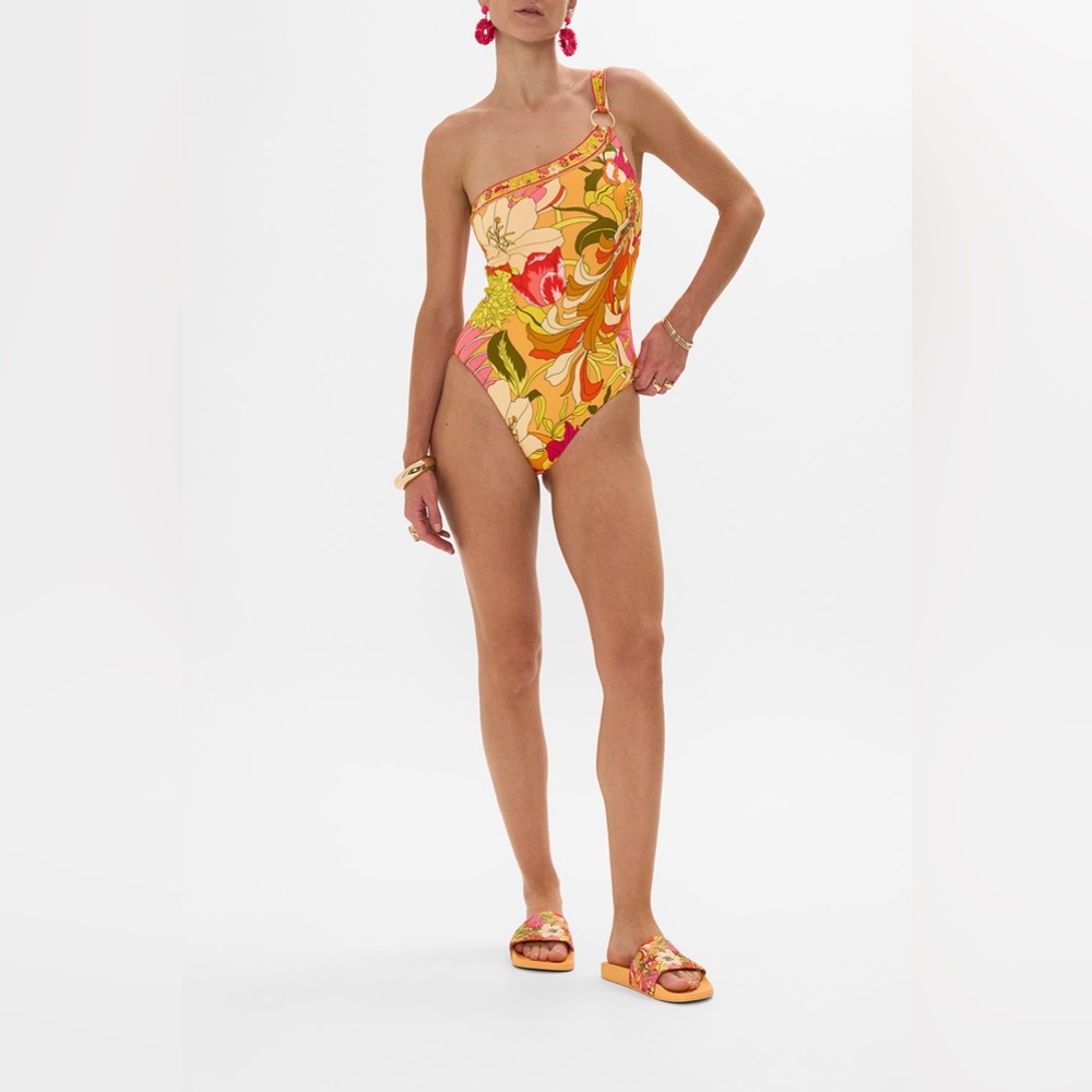 CAMILA One Shoulder One Piece The Flower Child Society, SMALL, BRAND NEW, $398